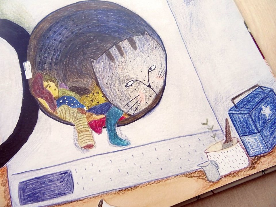 Detalle de una de las ilustraciones de Laura Tova en “Achís”, con guion de José Carlos Andrés.