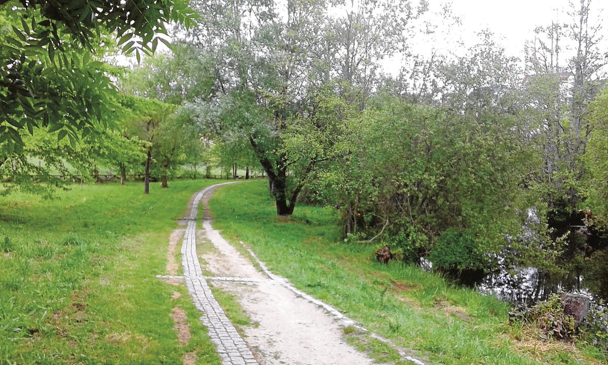 Un tramo del paseo fluvial del río Arenteiro, en Carballiño.