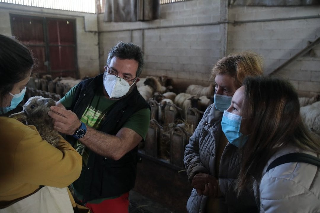 O REXO (ALLARIZ) 2/05/2021.- Visita a la explotación ovina de O Rexo: José Paz