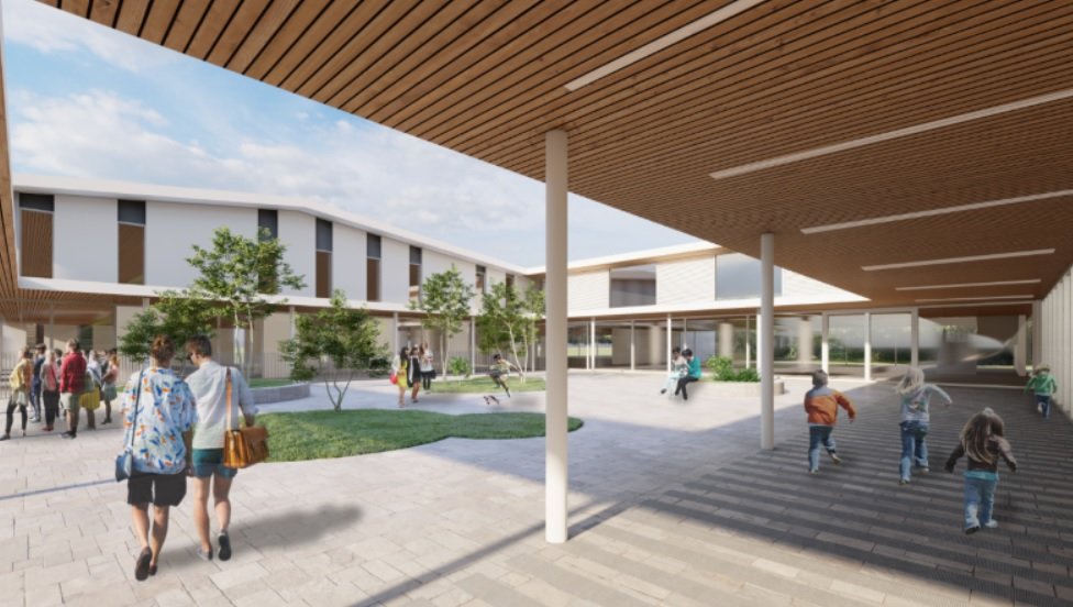 Proyecto de uno de los futuros colegios de Galicia.