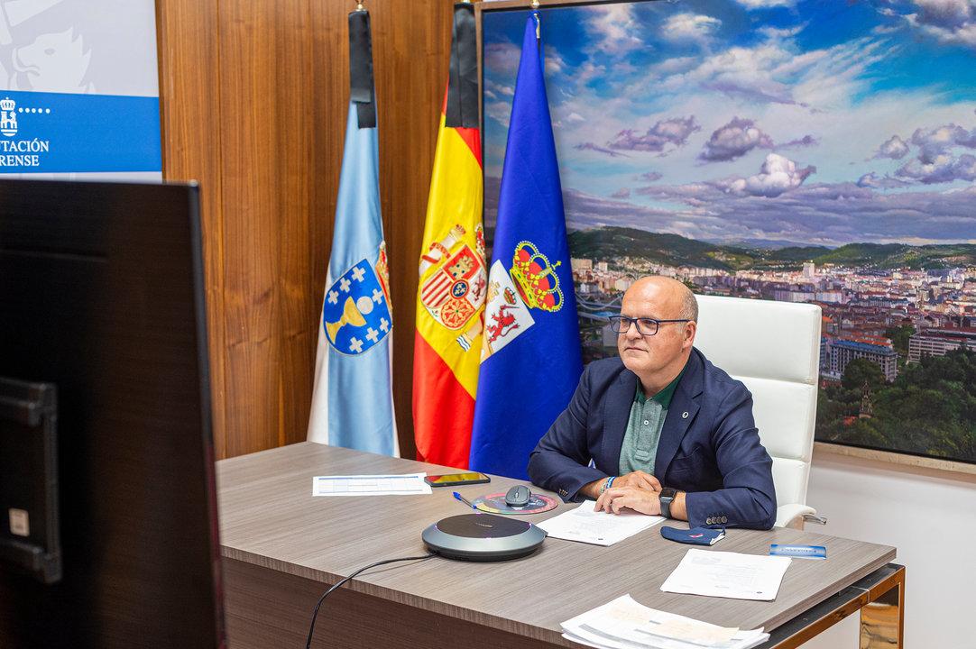 Manuel Baltar, en la reunión telemática del Consejo Político de Partenalia