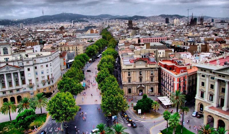 Las Ramblas, la calle más emblemática de Barcelona.