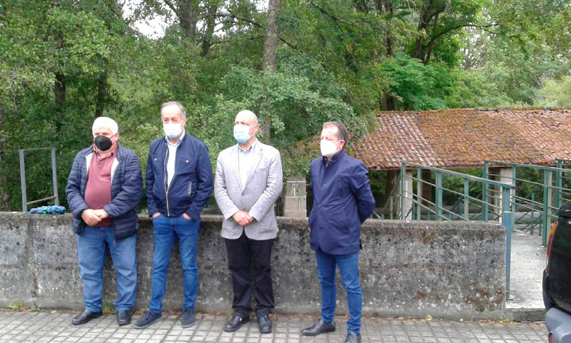 Rogelio Otero, Francisco Fumega, José Antonio Quiroga y Manuel Dacal, ayer en Toscaña.