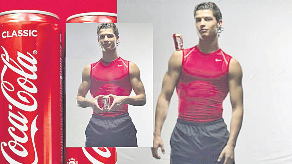 Cristiano Ronaldo, anunciando en en Mundial 2006 un producto del que ahora reniega.