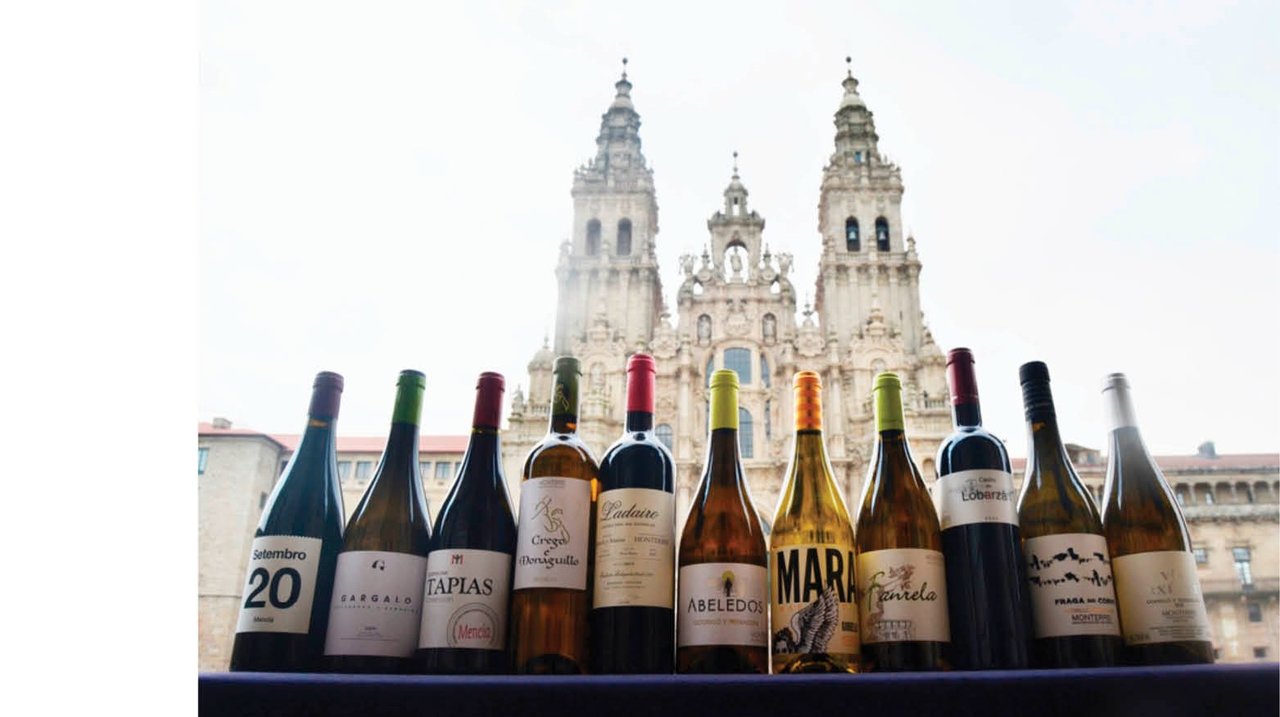 Algunas de las propuestas vinícola que se presentaron en Santiago de Compostela.