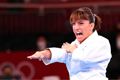  La karateca talaverana, Sandra Sánchez, subió ayer a lo alto del podio de los Juegos de Tokio. 
