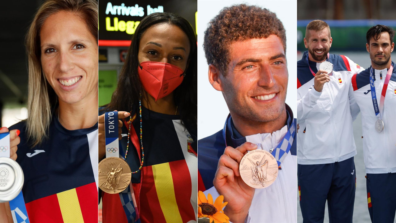 Teresa Portela, Ana Peleteiro, Nicolás Rodríguez, Carlos Arévalo y Rodrigo Germade, medallas de Galicia en Tokyo 2020
