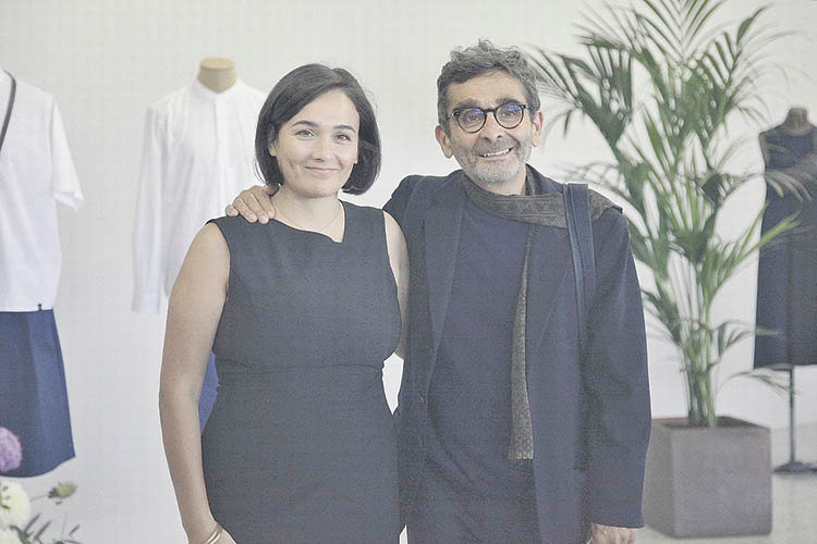 Adriana y Adolfo Domínguez, en una imagen tomada ayer en la junta de accionistas.
