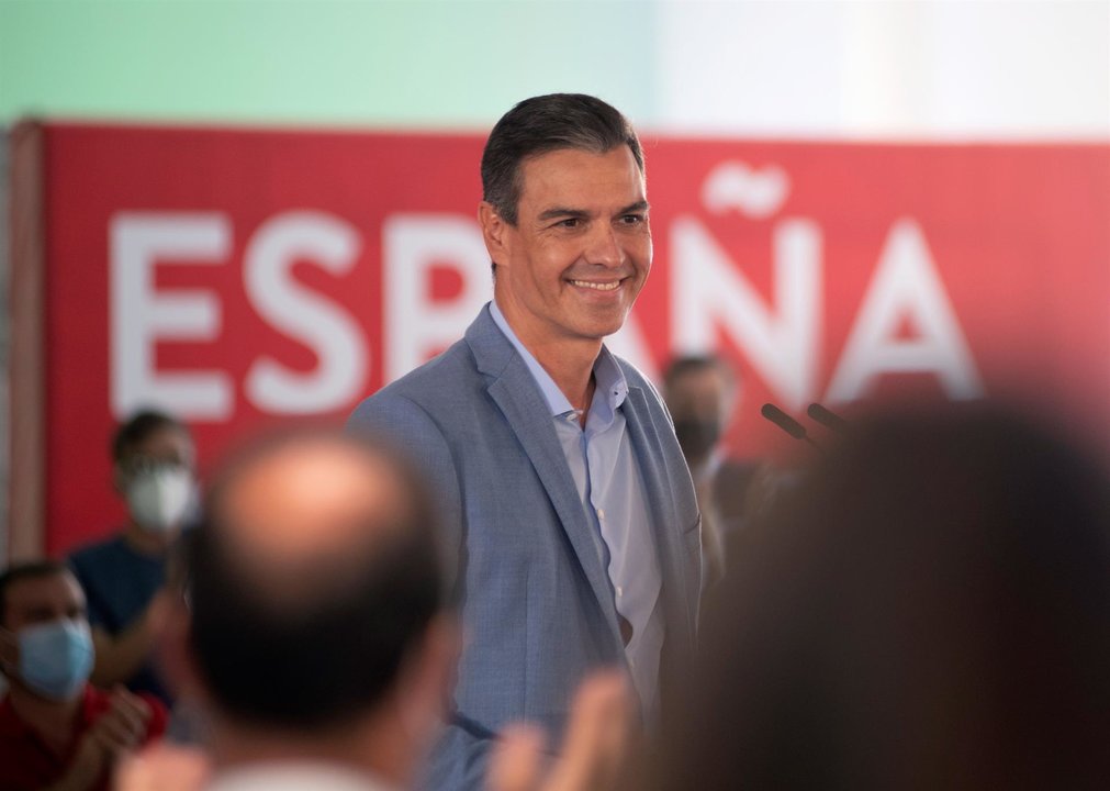 Pedro Sánchez, en un acto del partido en Jaén. MANUEL PEDROSA