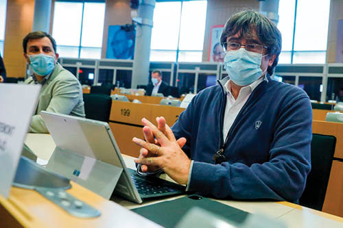 <p> Puigdemont, el pasado lunes, en una comisión del Parlamento Europeo, en Bruselas. </p>