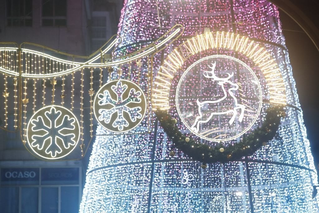 Las luces de Navidad en Vigo. Archivo.