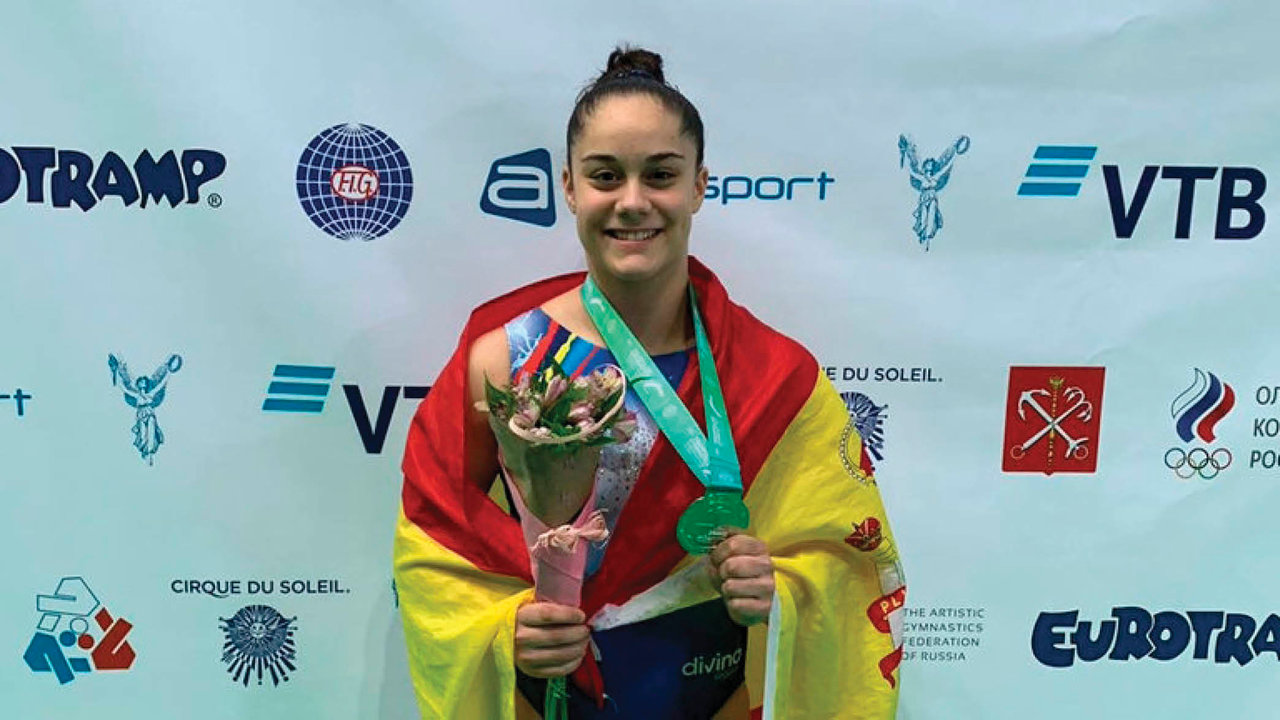Melania Rodríguez, tras lograr la medalla de bronce.