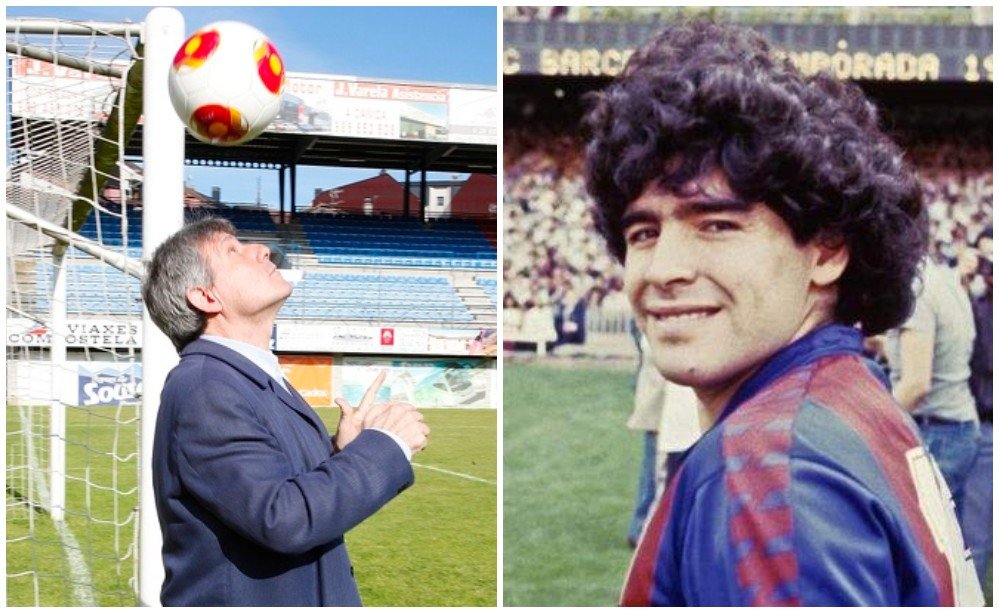 Antonio Dacosta y Diego Armando Maradona.
