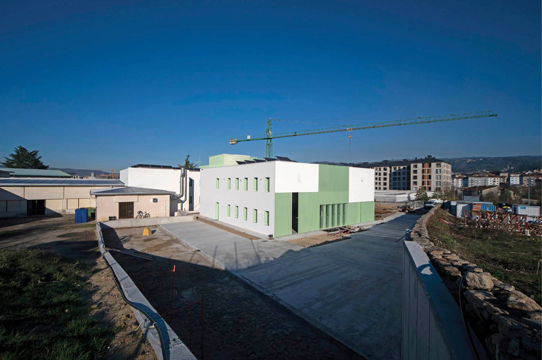 Estado actual de las obras en el Centro Galego de Innovación da FP, en el barrio de Mariñamansa (MARTIÑO PINAL).