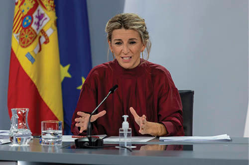 Yolanda Díaz, titular del Ministerio de Trabajo.