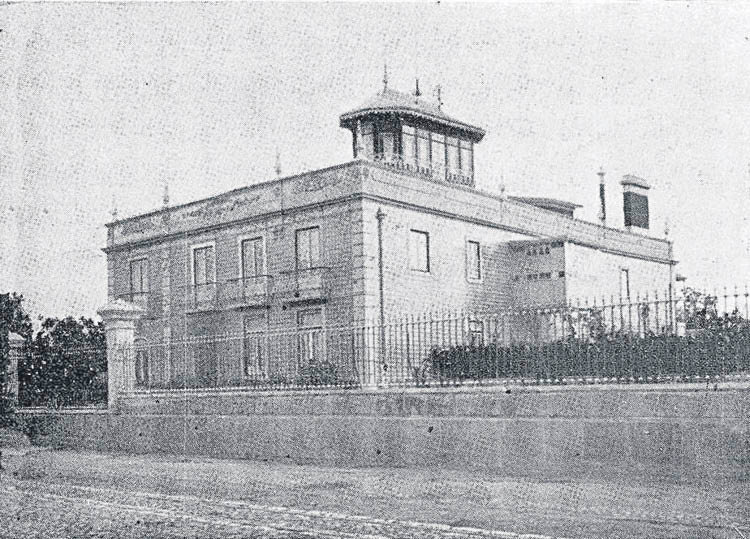 Casa de campo que Velloso tiña en 1910 na aristócrata Alameda do Lumiar.