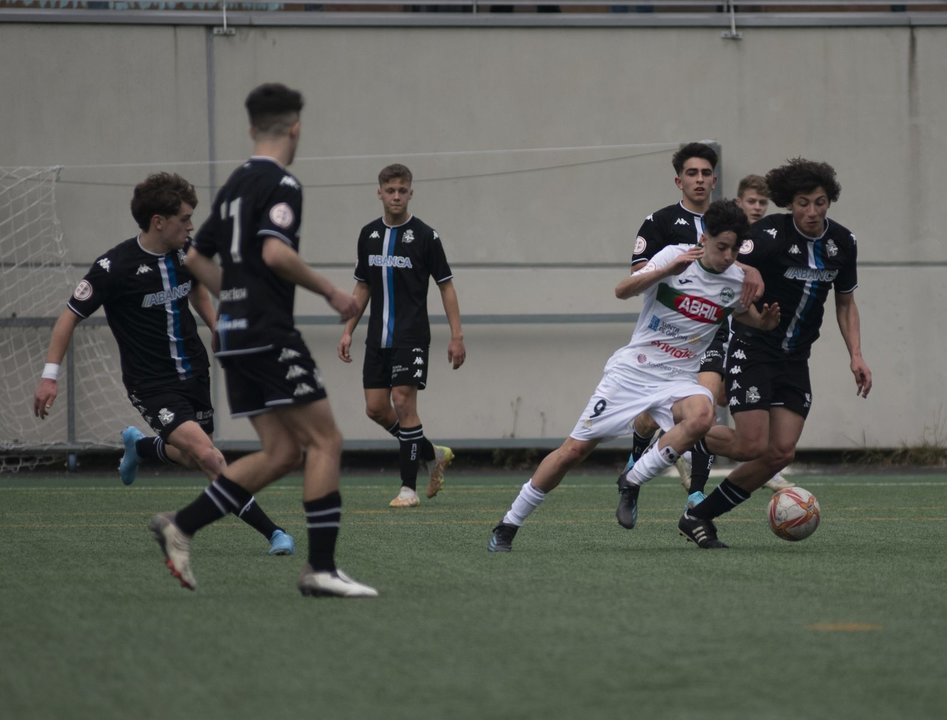 Ourense. 26/02/2022. Partido de fútbol Juvenil entre el Pabellón y el Deportivo.
Foto: Xesús Fariñas
