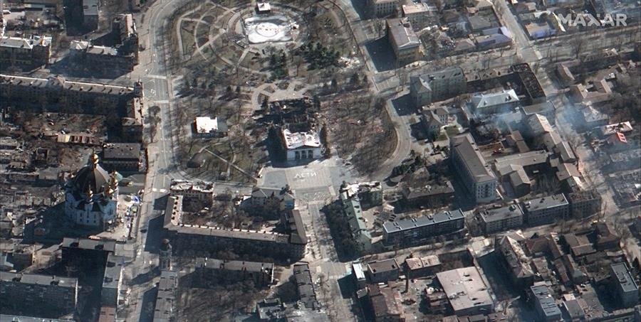 La ciudad de Mariúpol, castigada por los ataques rusos (EFE)