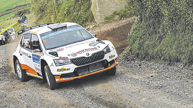 Javier Pardo, en uno de los tramos del Rally de Azores disputado este fin de semana.
