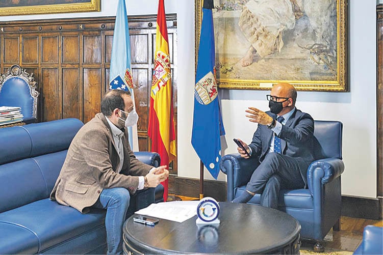 Manuel Cerdeira y Manuel Baltar durante la reunión.