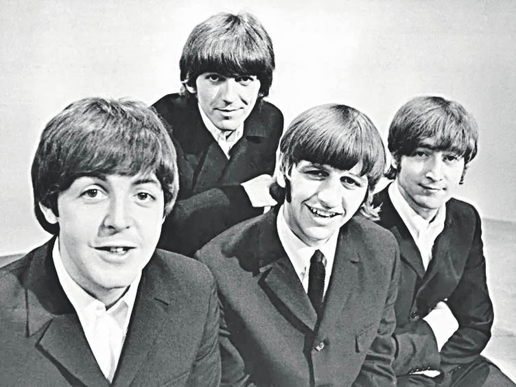 Unha imaxe do grupo británico The Beatles.