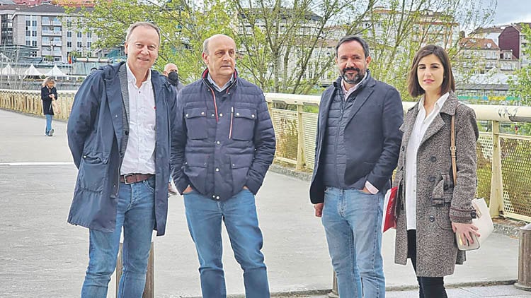 Villarino, Abellás, Ramos y Tizón, ayer en Ourense.