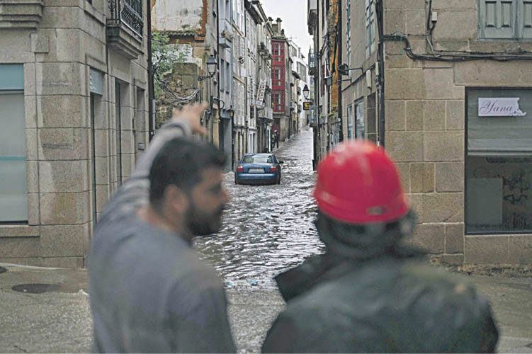 Inundaciones tras las fuertes tormentas de junio de 2021, en la ciudad. (MARTIÑO PINAL)