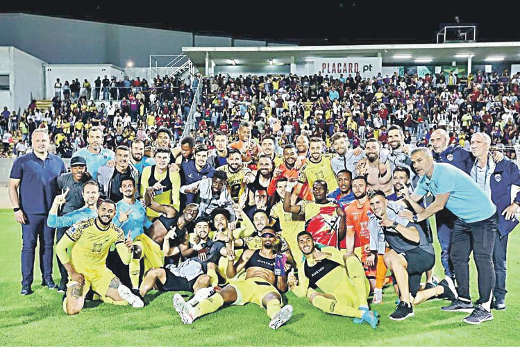 El GD Chaves celebró su ascenso a primera división de la liga portuguesa el pasado fin de semana.
