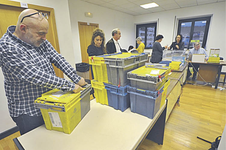 Recuento del voto emigrante en Ourense en las últimas Generales.