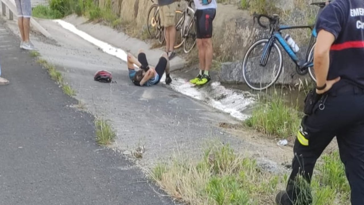 Accidente ciclista en Carballiño