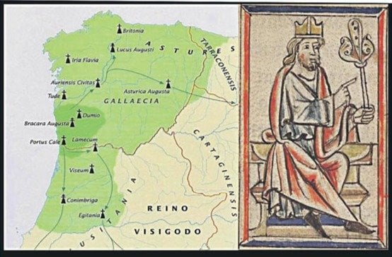 Reino suevo de Gallaecia e Hermerico, primeiro rei.