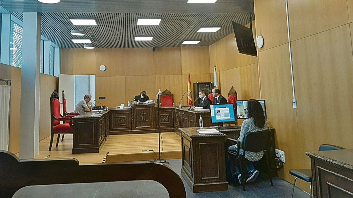 Sala Penal 1 de Ourense, en la vista de ayer.