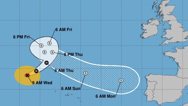El huracán Danielle llegará a España