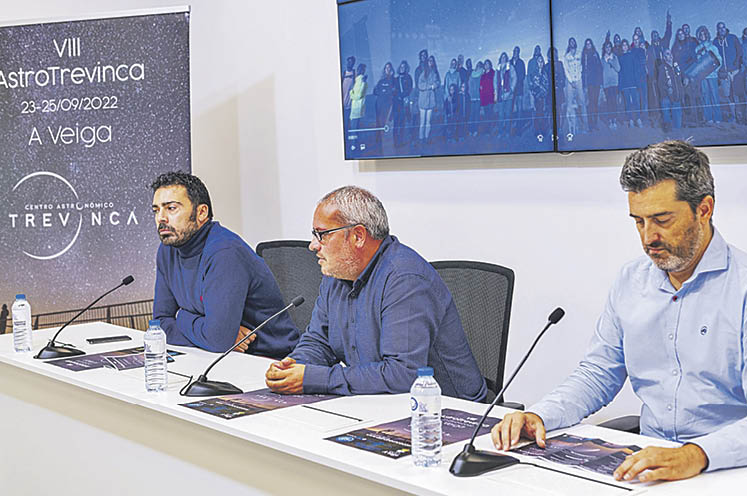 Juan Anta, César Fernández y Óscar Blanco, en la presentación de AstroTrevinca.