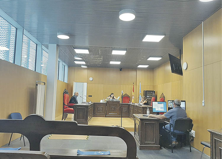 El Juzgado de lo Penal 1 de Ourense, ayer durante la vista contra Rubén L. A.