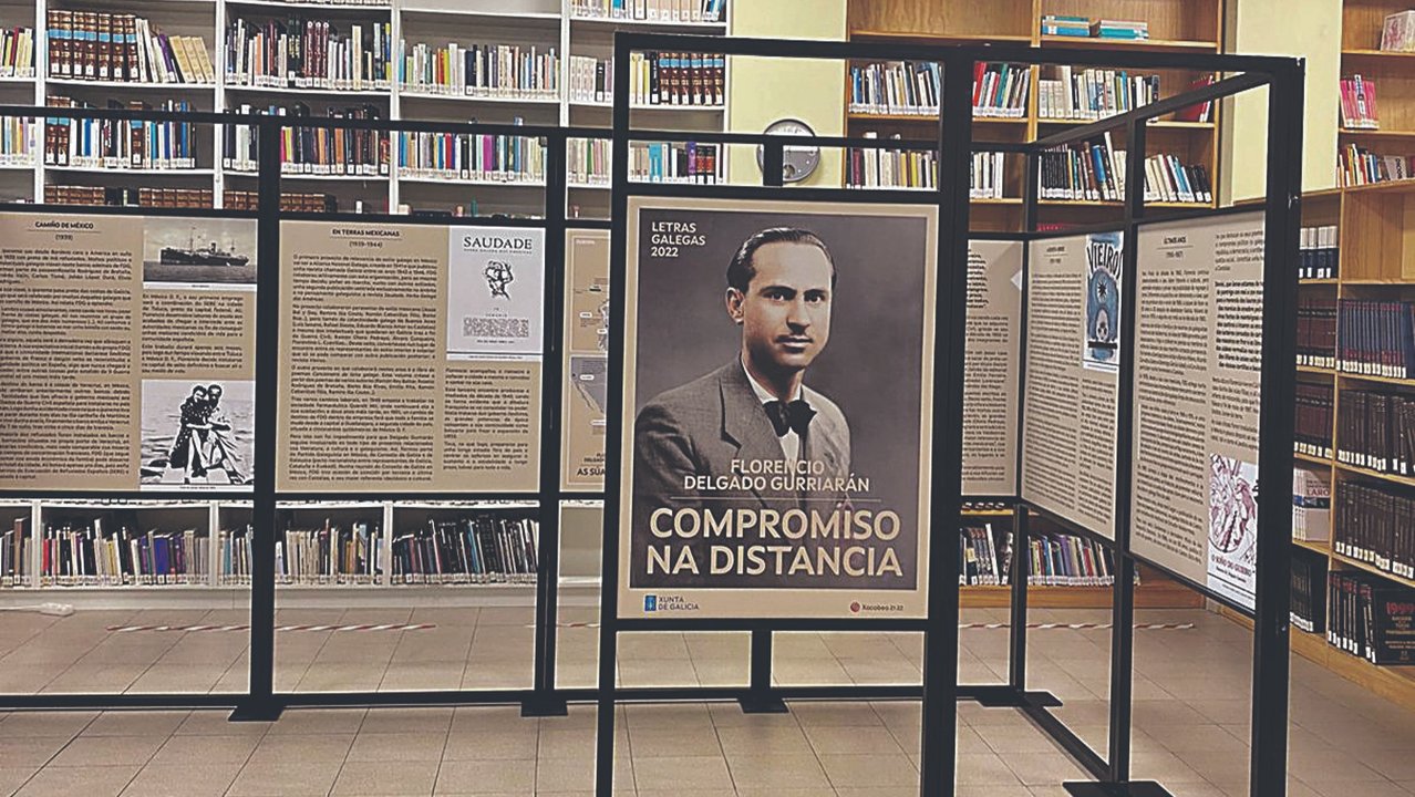 A exposición “Compromiso na distancia”, na biblioteca do Barco.