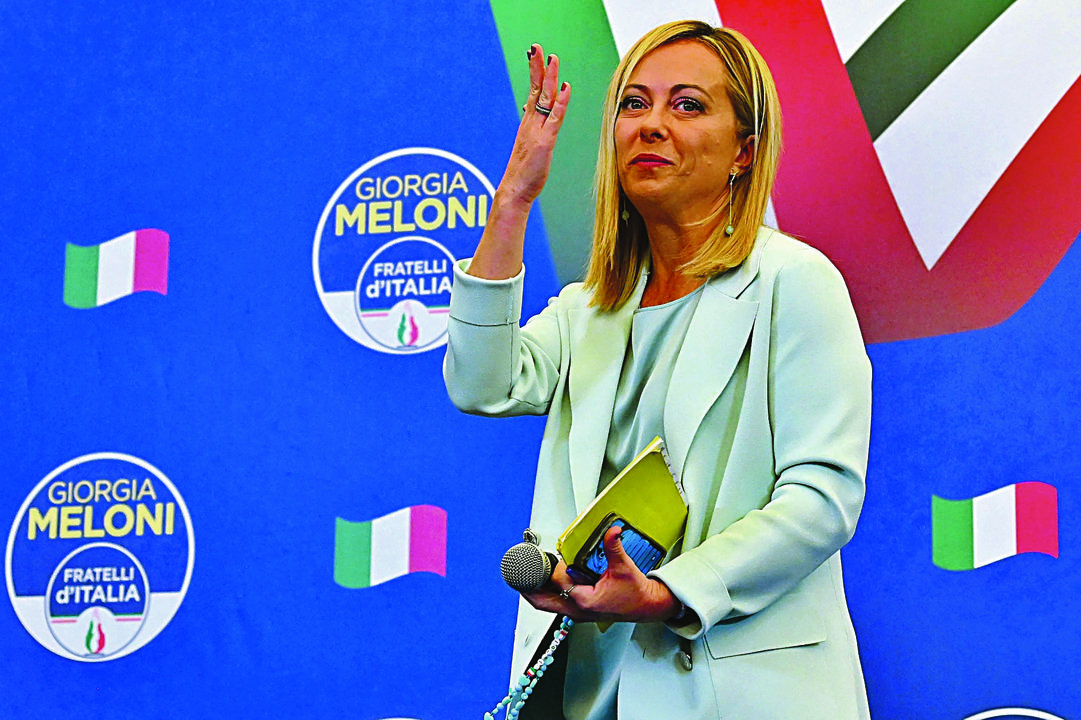 Giorgia Meloni, vencedora en las elecciones en Italia. (FERRARI)