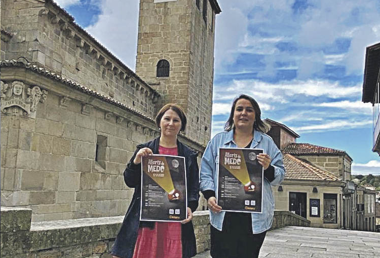 María López y Eva Sampedro en Allariz.