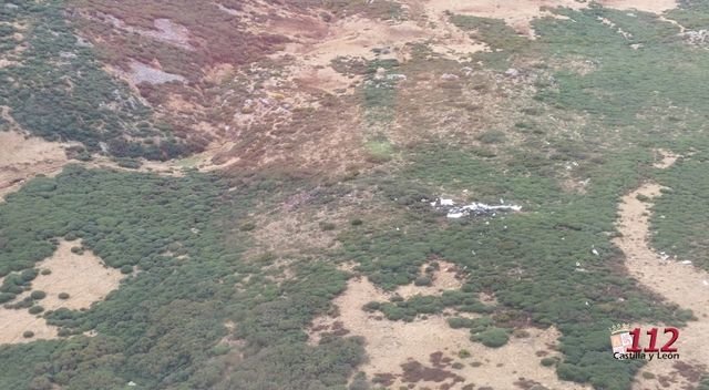 Zona de montaña en la que se estrelló la aeronave. 112 Castilla y León