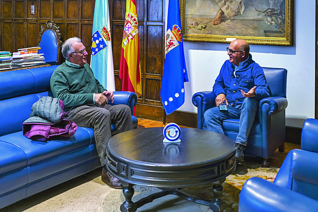 Alfredo García y Manuel Baltar, en la reunión.