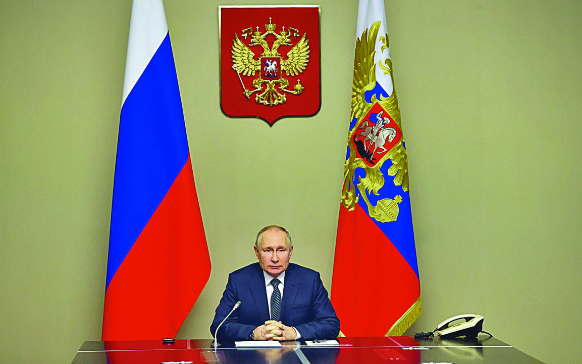 Putin, en una comparecencia pública ante los medios. (ALEXANDER SHCHERBAK)
