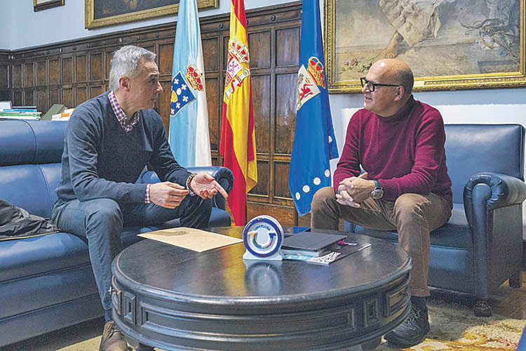 Elías Rodríguez y Manuel Baltar durante su reunión.