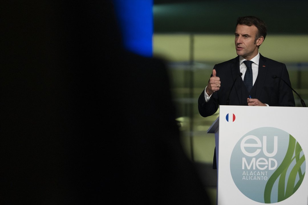 Emmanuel Macron durante su participación en la Cumbre Euromediterránea. Foto: EuropaPress.