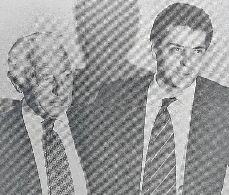 Giovanni Alberto Agnelli, junto a su padre.