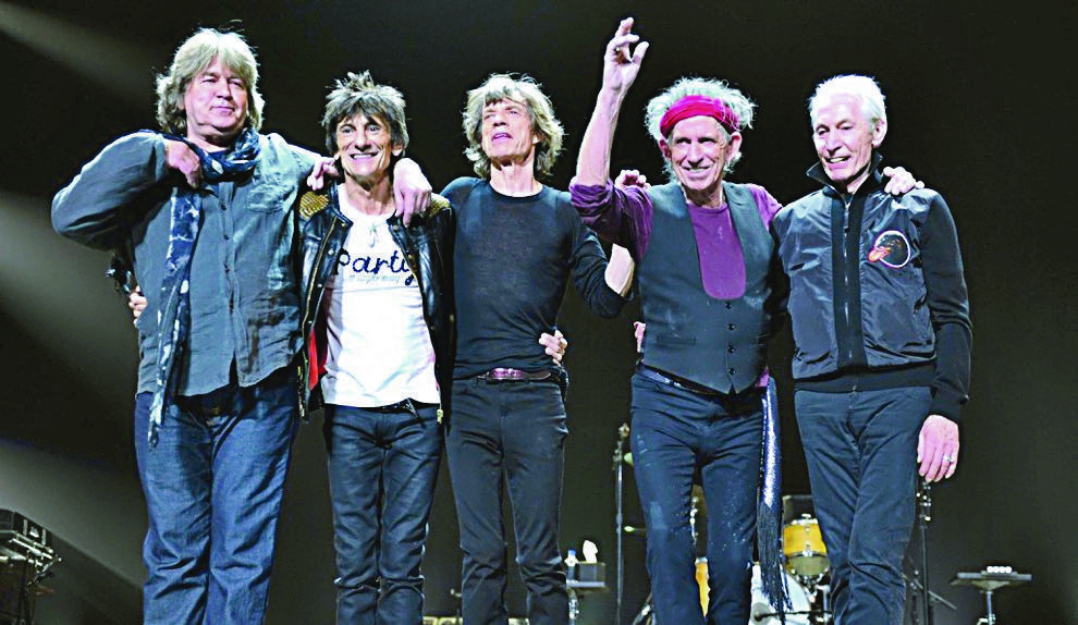 Los integrantes de la banda británica de rock The Rolling Stones.