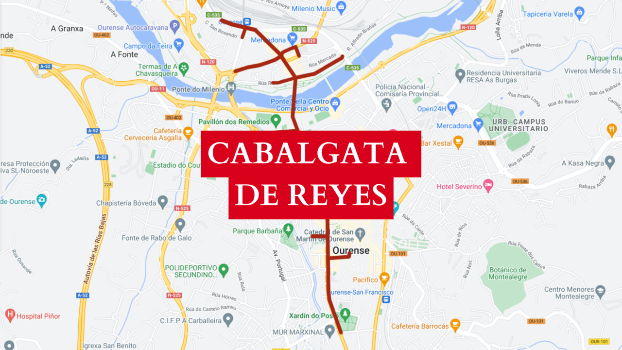 Ruta cabalgata de Reyes.