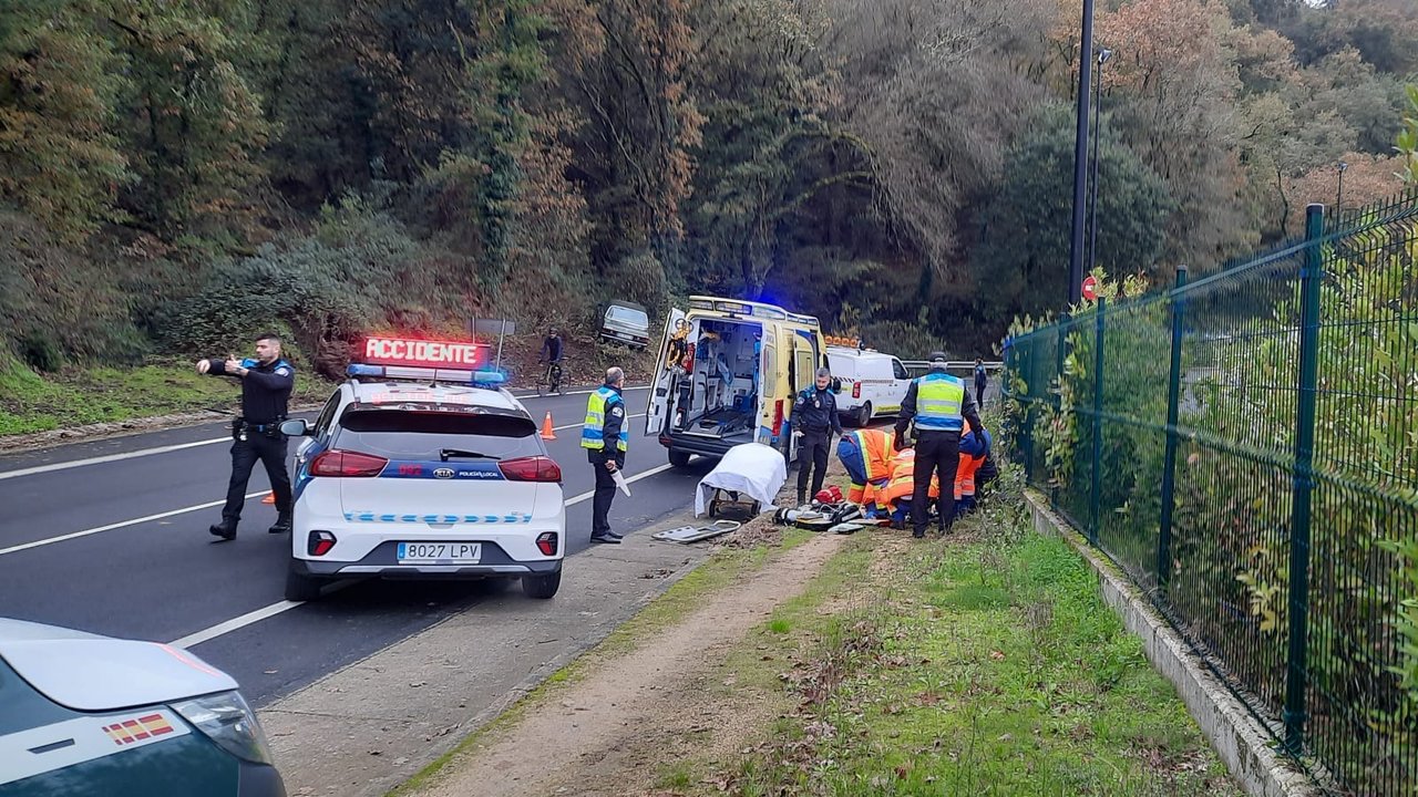 El último accidente mortal del año fue un atropello en la carretera de Reza (Ourense).
