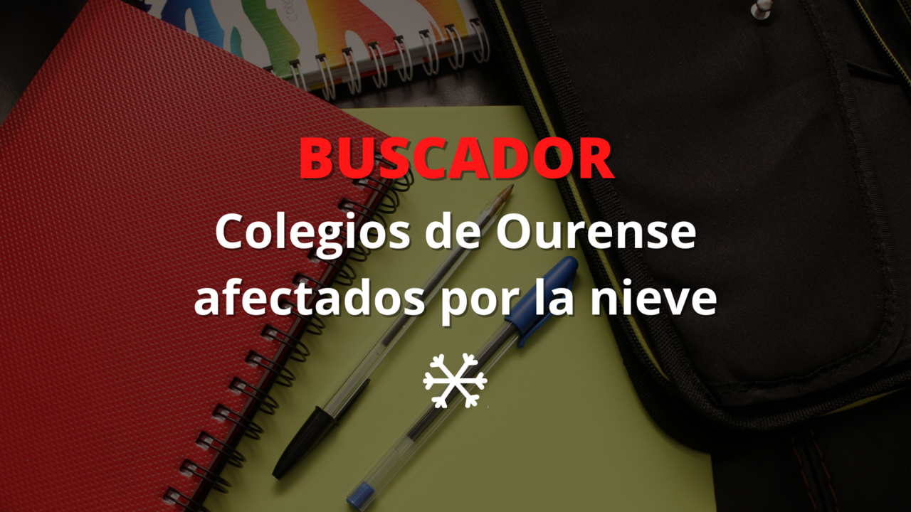 Buscador: colegios de Ourense afectados por la nieve