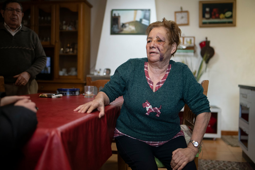 Feliciana Romero, la víctima, el lunes en una entrevista concedida a La Región. 
Foto: Xesús Fariñas