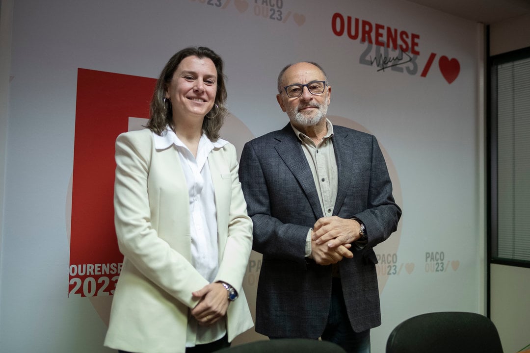 Rueda de prensa de Francisco Rodríguez en la nueva oficina del candidato a la alcaldía de Ourense por el PSOE.
Foto: Xesús Fariñas